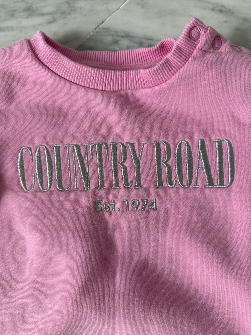 Country Road Kids Pink Logo Sweater - 12mo